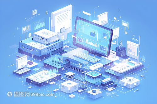 科技电脑设备的展示与计算机技术的创新开发